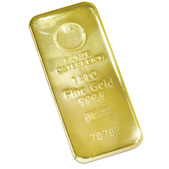 1000 Gramm Goldbarren Münze Österreich LBMA zertifiziert           