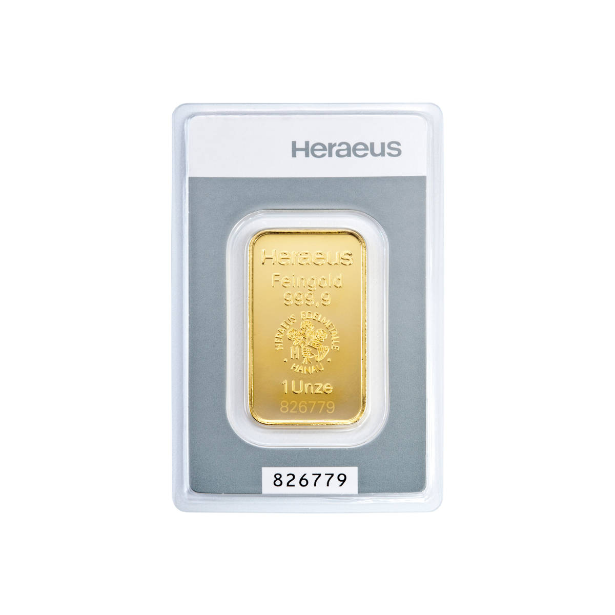 1 Unze     Goldbarren Heraeus Hanau - original-geblistert mit Zertifikat