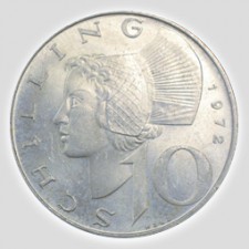 10 Schilling Silber Österreich 1957 – 1973, Differenzbesteuert § 24 UStG
