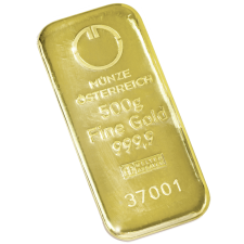 500 Gramm Goldbarren Münze Österreich LBMA zertifiziert
