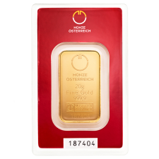 20 Gramm Goldbarren Münze Österreich geblistert mit Zertifikat