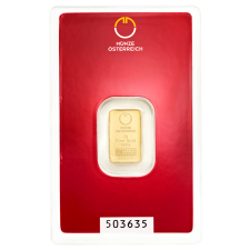 2 Gramm Goldbarren Münze Österreich geblistert mit Zertifikat