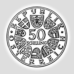 50 Schilling Silber Österreich 1974 – 1978, Differenzbesteuert § 24 UStG